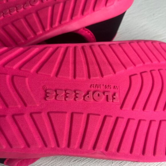 FlopEze Sandals Womens Size 5/6 Black Pink Light Active Waterproof Summer - Picture 5 of 8